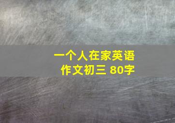 一个人在家英语作文初三 80字